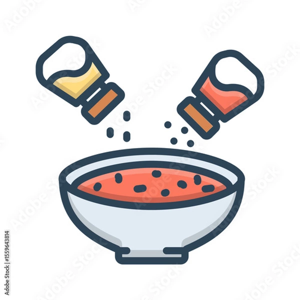 Obraz Vector color shadow icon for Seasoning