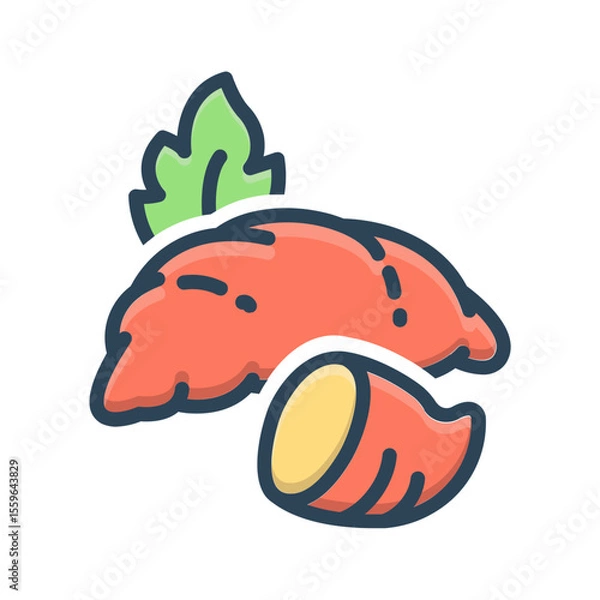 Obraz Vector color shadow icon for Tubers
