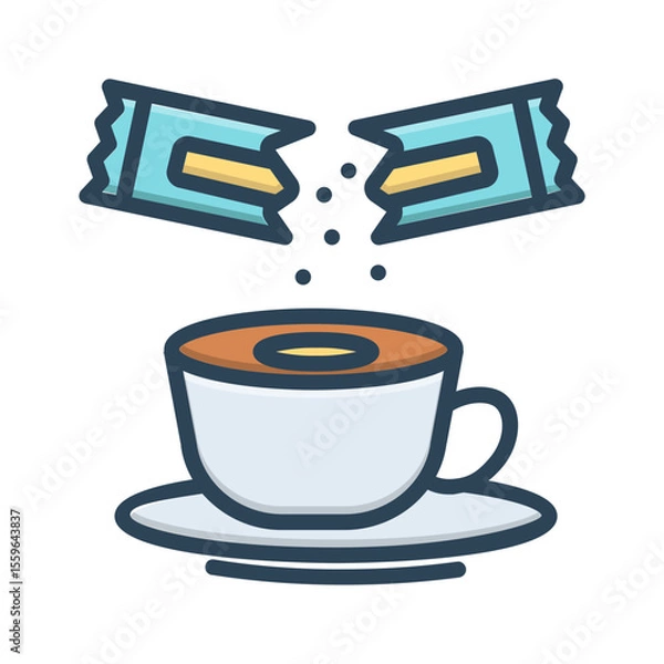Obraz Vector color shadow icon for Sweetener