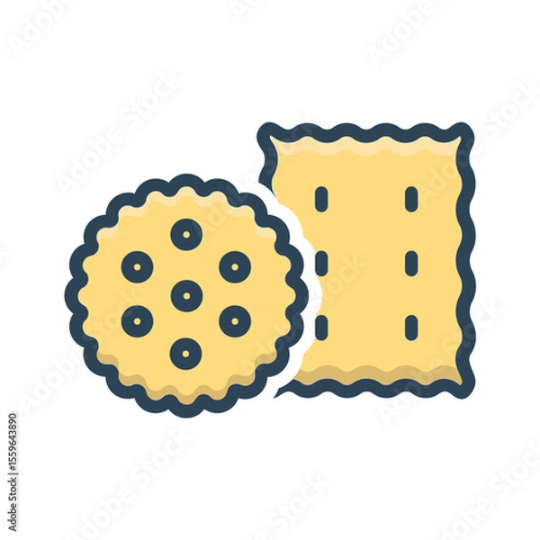 Obraz Vector color shadow icon for Crackers