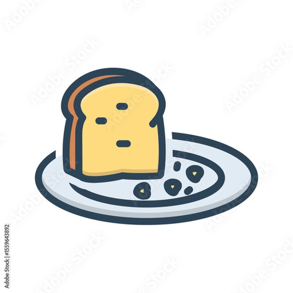 Obraz Vector color shadow icon for Crumbs