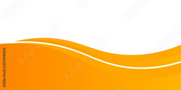 Fototapeta orange and white business wave banner background. overlapping vector waves background.