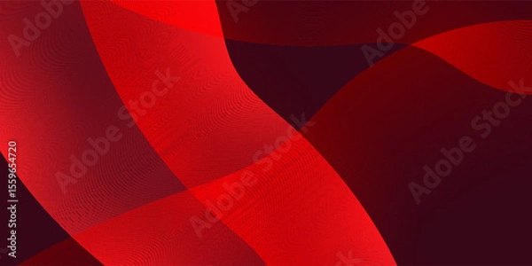 Fototapeta Digital red waveform mesh over black gradient backdrop