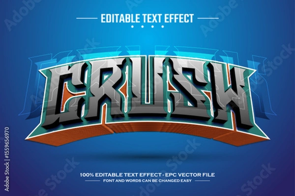Obraz Crush 3D editable text effect template