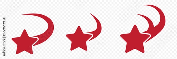 Fototapeta Falling Star Icon Vector . falling star icon on transparent background .  