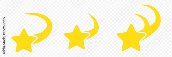 Fototapeta Falling Star Icon Vector . falling star icon on transparent background .  
