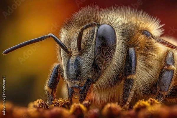 Fototapeta Close-up macro bee