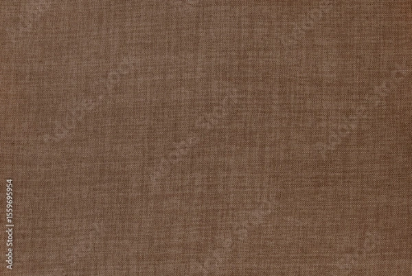 Fototapeta Dark brown linen fabric cloth texture for background, natural textile pattern.