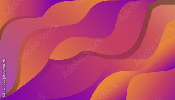 Fototapeta Abstract Waves of Warmth and Vibrancy: A Dynamic Gradient Exploration