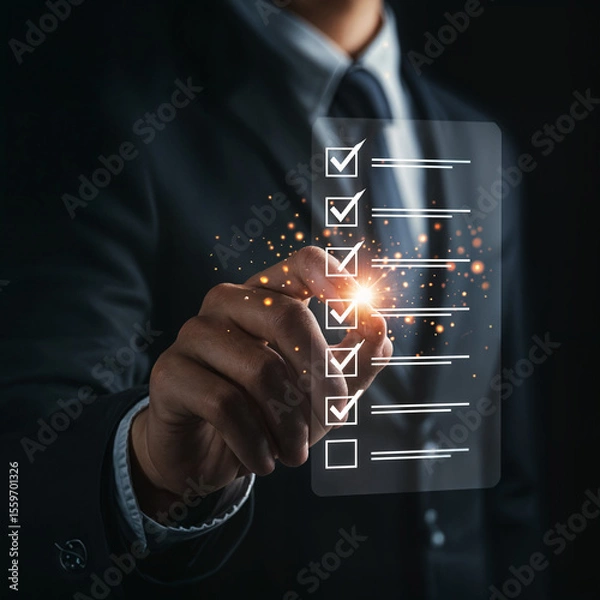 Obraz Title: Digital Checklist and Task Management in Business


