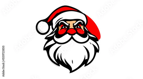 Fototapeta Cartoon Santa Claus Character Icon Collection – Christmas Vector