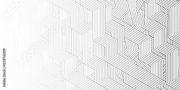 Fototapeta abstract black white stripe line. geometric triangle texture background. hexagon pattern. retro styled concept.