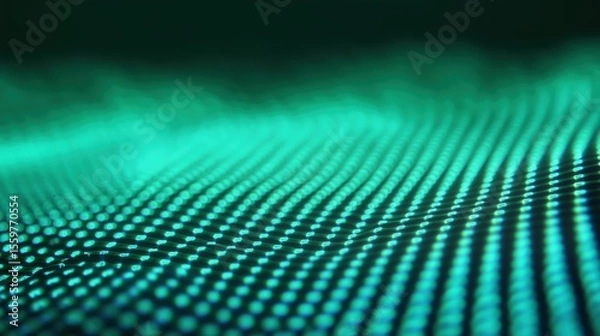 Obraz Abstract Green Wave Patterns in Modern Design