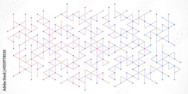 Fototapeta Abstract vector background with a geometric pattern of triangle shapes. Graphic design element 