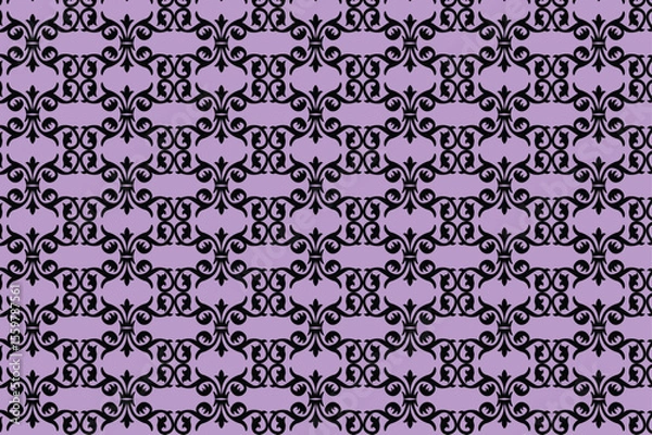 Fototapeta A pattern on a purple background made by adobe illustrator.