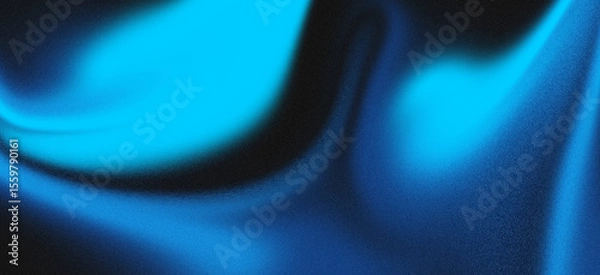 Fototapeta abstract blue background grain texture effect vibrant color flow wave backdrop 