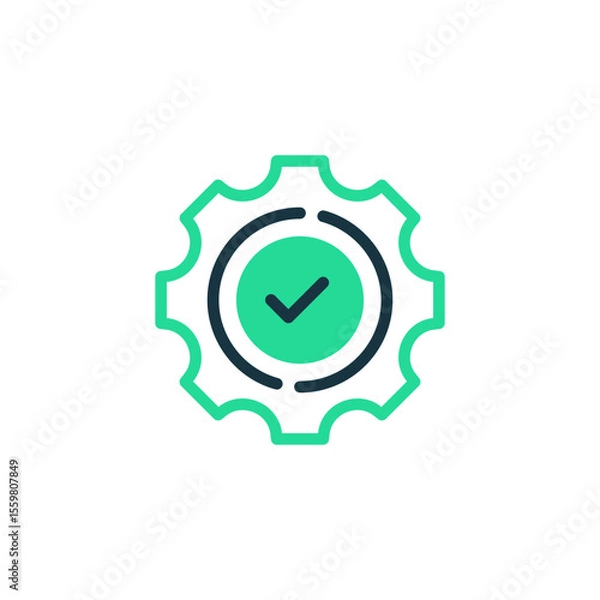 Fototapeta Quality Control Two Tone Color Icon. linear style sign for mobile concept and web design. Outline vector icon.