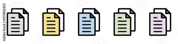 Obraz イラストアイコンセット：書類ファイル