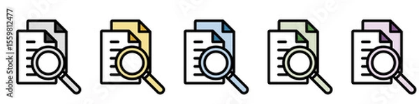 Fototapeta イラストアイコンセット：書類ファイル