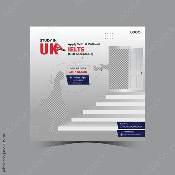 Obraz IELTS English Modern social media post ads banner design