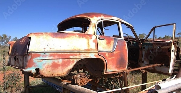 Obraz old car in the desert