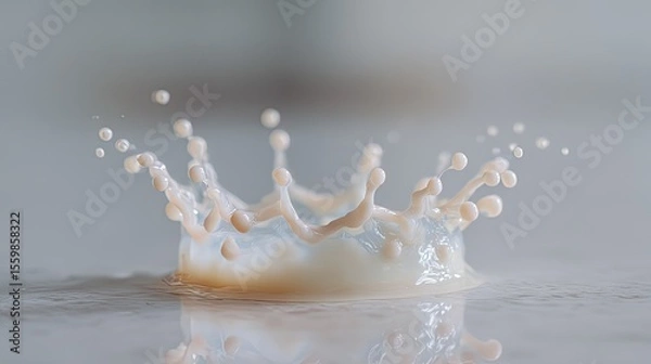 Obraz Milk Drop Impact Creating a Crown Shape Splash