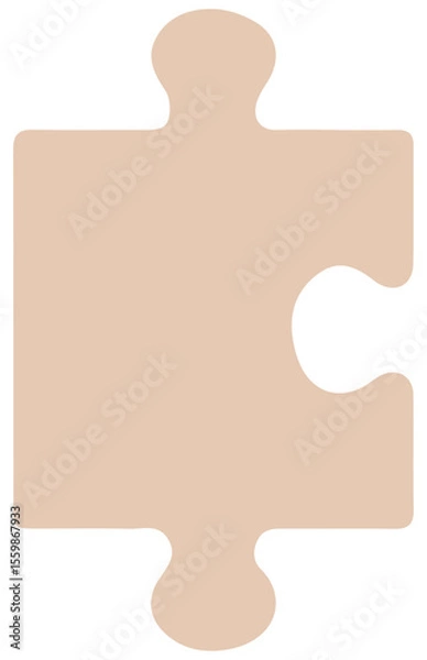 Obraz brown puzzle piece