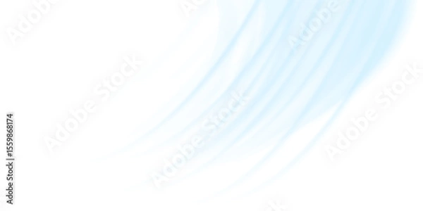 Fototapeta Air flow set of vector elements on a white background. Abstract light effect blowing from an air conditioner, purifier or humidifier. Dynamic blurred flow motion