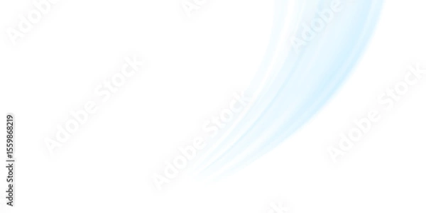 Fototapeta Air flow set of vector elements on a white background. Abstract light effect blowing from an air conditioner, purifier or humidifier. Dynamic blurred flow motion