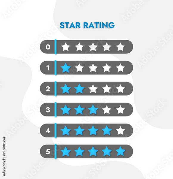 Obraz star rating your infogarfic on a gray background several stars with a shadow