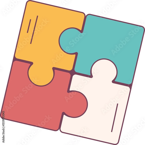 Obraz Puzzle illustration, perfect for design graphic needs
