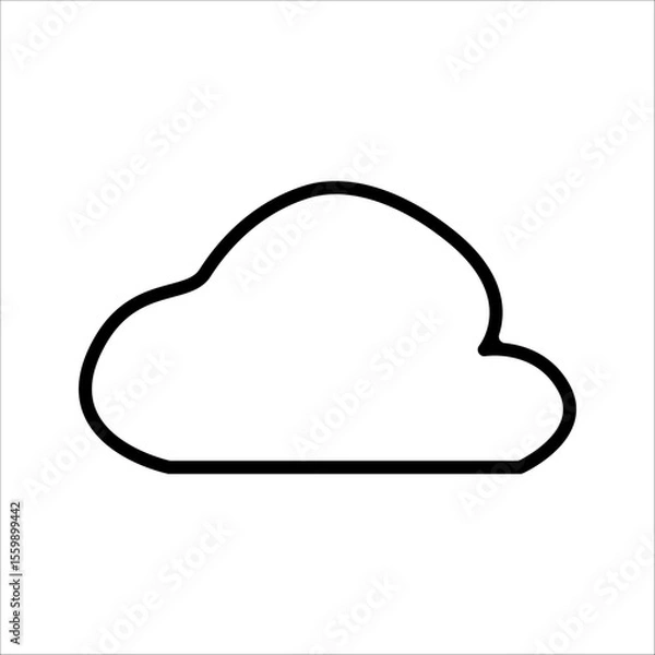Fototapeta Weather icons: sun, clouds, rain, lightning, snow, moon, rainbow, wind, temperature in Celsius and Fahrenheit, thunderstorm, thermometers, day and night, fog, umbrella.