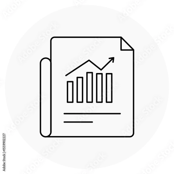 Fototapeta Progress Report Icon, Tracking Success A Clear View Through Progress Reports, Milestones Matter Communicating Growth with Progress Reports