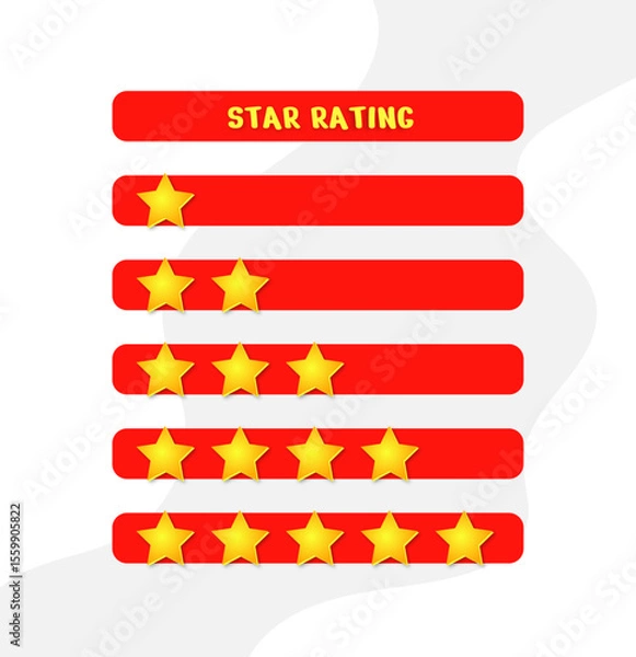 Obraz red product star rating option your infographic infographic template