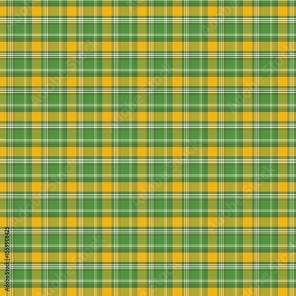 Obraz Vibrant Green and Yellow Plaid Seamless Pattern
