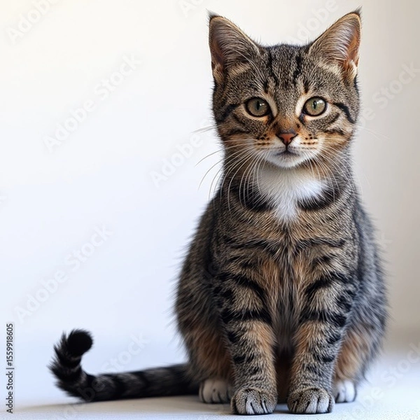 Obraz Adorable tabby kitten portrait
