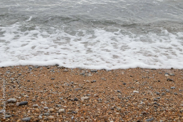 Obraz Rocky beach with waves lapping