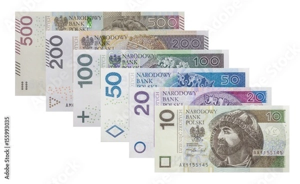 Obraz Polskie banknoty PLN