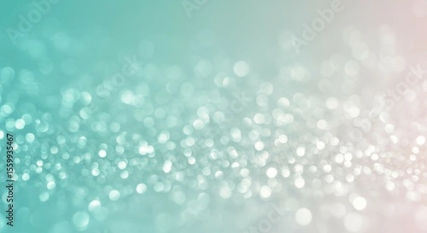 Obraz Sparkling Turquoise Bokeh Light Background Texture Effect