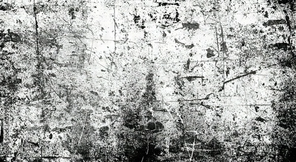 Obraz Distressed Black and White Texture with Scratches and Grunge