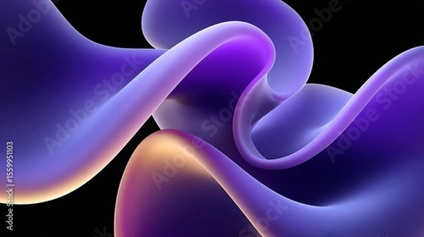 Fototapeta Flowing gradient shape art