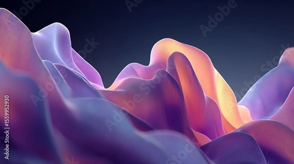 Fototapeta Gradient color abstract shapes