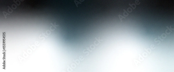 Obraz Black dark gray silver white cool blue abstract background. Color gradient ombre blend. Light flash glow haze. Smooth blur fade. Metallic shine effect. Noise grain mesh. Minimal modern tone