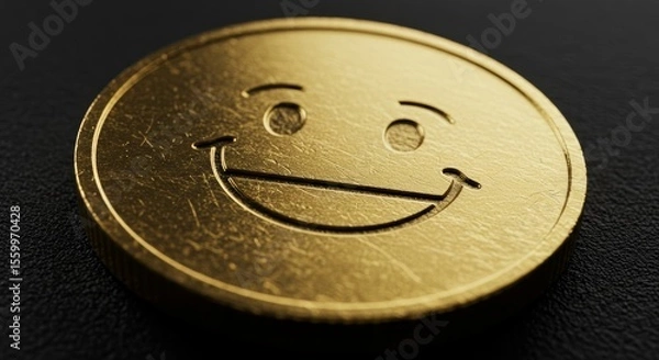 Obraz coin with emoji symbol