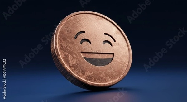 Obraz coin with emoji symbol