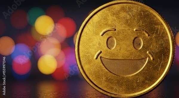 Obraz coin with emoji symbol