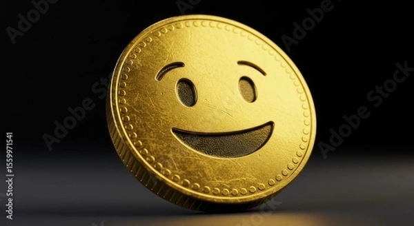 Obraz coin with emoji symbol