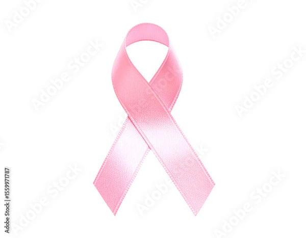 Fototapeta The universally recognized pink ribbon stands as a powerful emblem of breast cancer awareness and support.