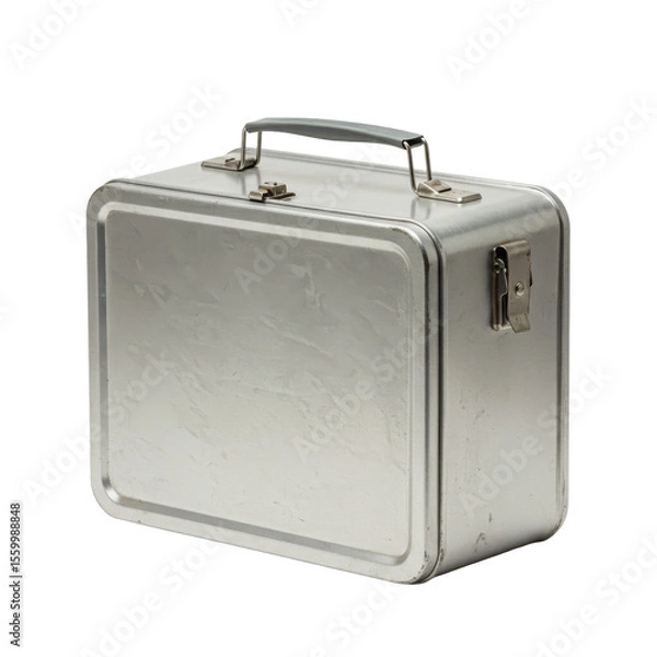 Obraz Vintage metal lunchbox with handle and metal latch  