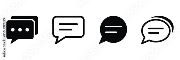 Obraz Comment icon speech bubble symbol. Message bubbles icons. Line, collection of speech bubbles icons